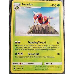 Pokemon TCG - Ariados - 10/214 - Lost Thunder  - Moderately Played